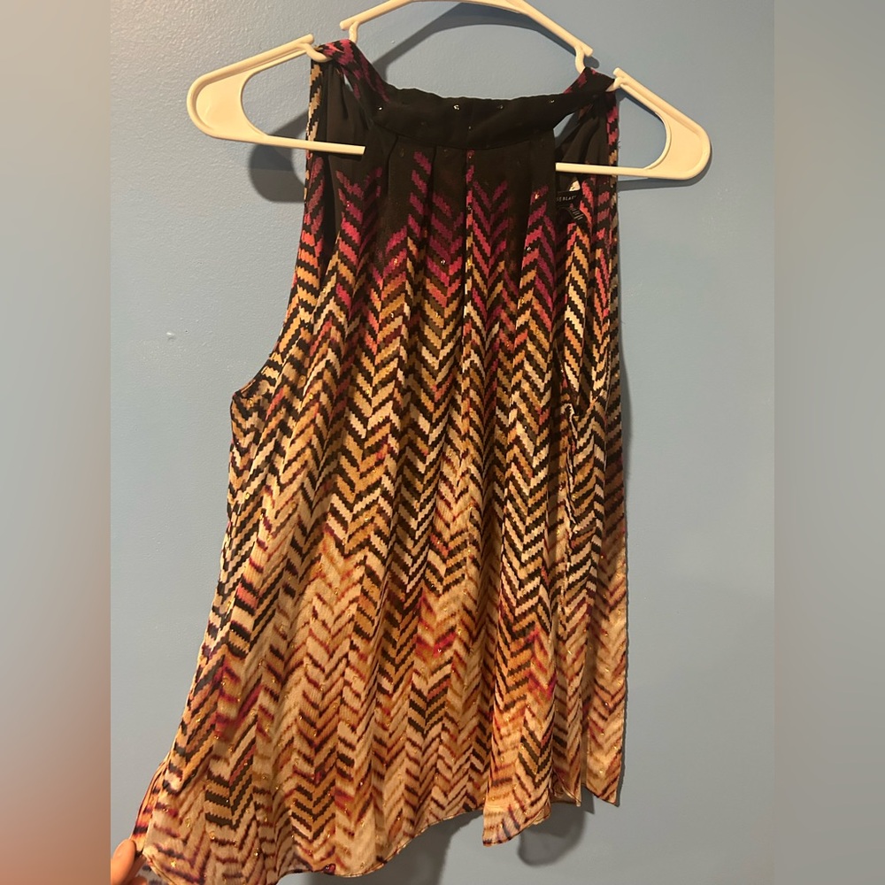 WHBM Multicolor Chevron Sleeveless Top